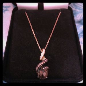 Le Vian Chocolate Quartz Diamond Necklace